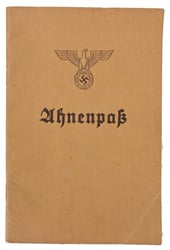German Third Reich 'Ahnenpass' Ancestral Passport