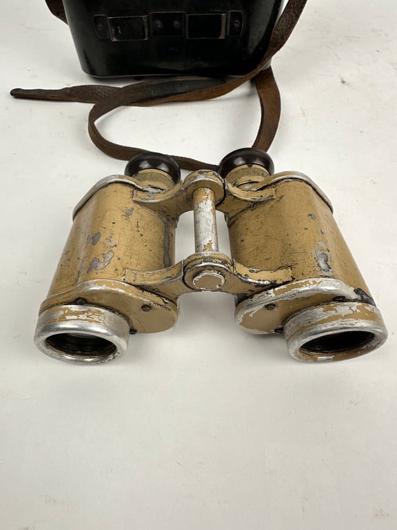 Original German 6x30 "CAG" Tan Binoculars with black Bakelite Case