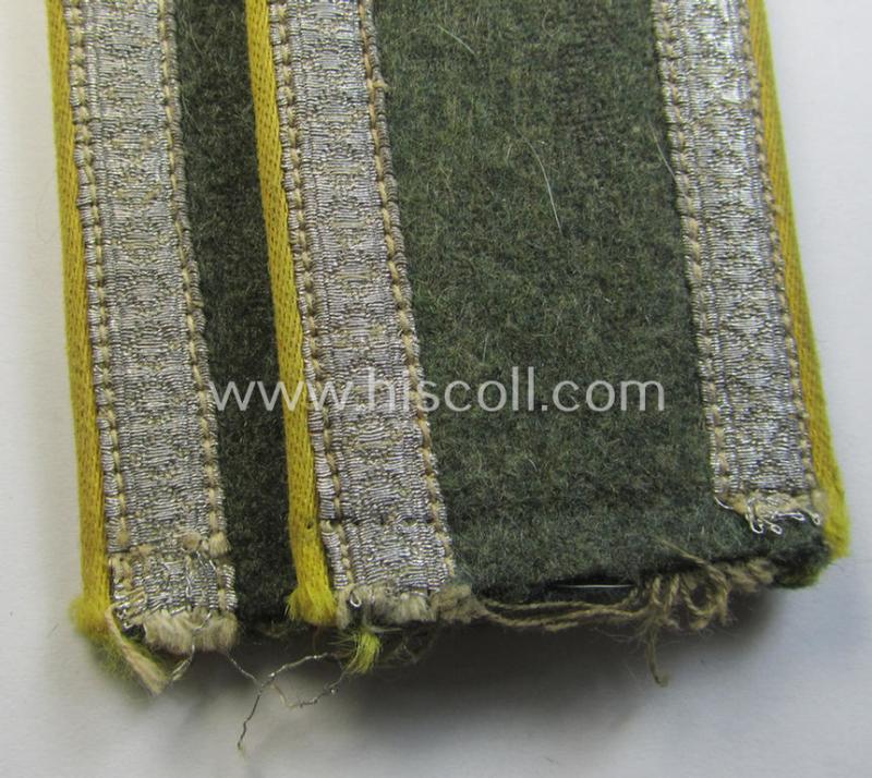 Attractive - and fully matching! - pair of WH (Heeres) NCO-type (ie. 'M40- ie. M43'-pattern) shoulderstraps as was intended for usage by an: 'Unteroffizier eines Heeres Nachrichten-Abteilungs'