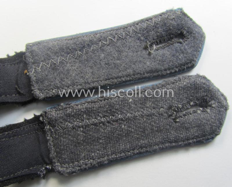 Pair of WH (Luftwaffe ie. Hitlerjugend-) related, so-called: 'Flakhelfer'-shoulderstraps as was intended for usage by a: 'Flakhelfer' (ie. later-war-period, youthful, anti-aircraft staff-member)
