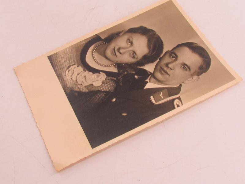 Portrait Photo of a Luftwaffe Soldier With his Wife