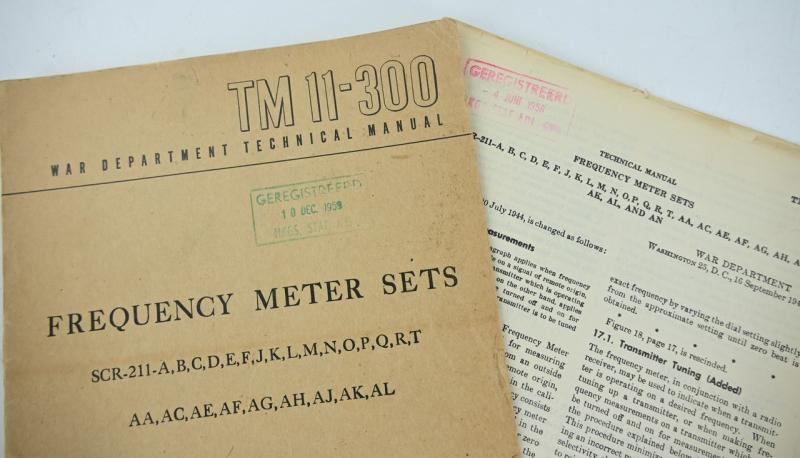 US WW2 TM11-300 Frequency Meter Set Manual