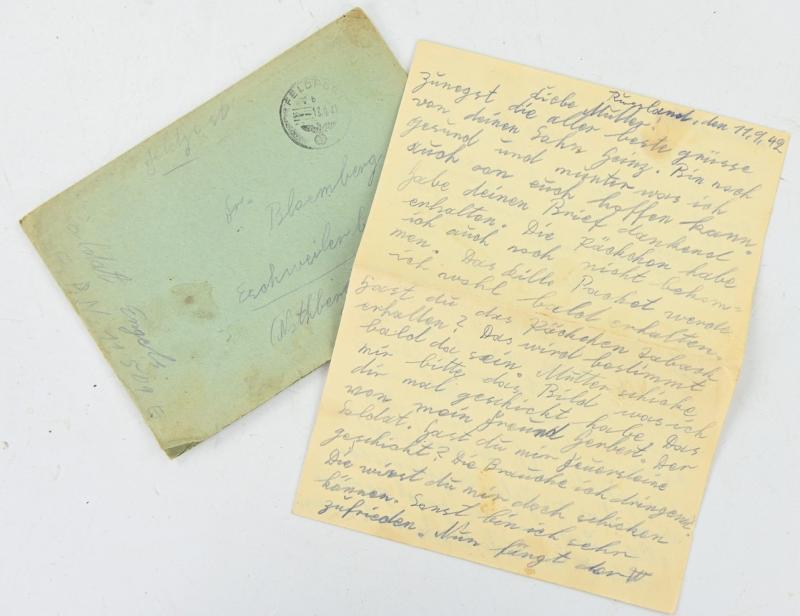 German WH Feldpost Letter