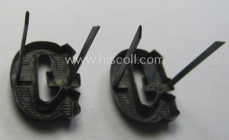Pair of officers'-pattern, SS- (ie. SS-VT-) related shoulderstrap 'G'-cyphers (ie. 'Ziffern'): 'SS-Regiment Germania'