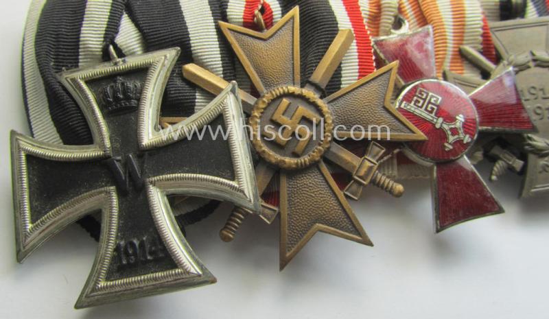 5-pieced 'WWI'- (ie. TR-) related medal-bar (ie. 'Ordenspange')