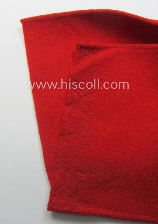 'Extra Qualität', N.S.D.A.P.-pattern, smooth-woolen-based swastika-armband (ie. 'Armbinde') that still retains its period 'RzM'-etiket