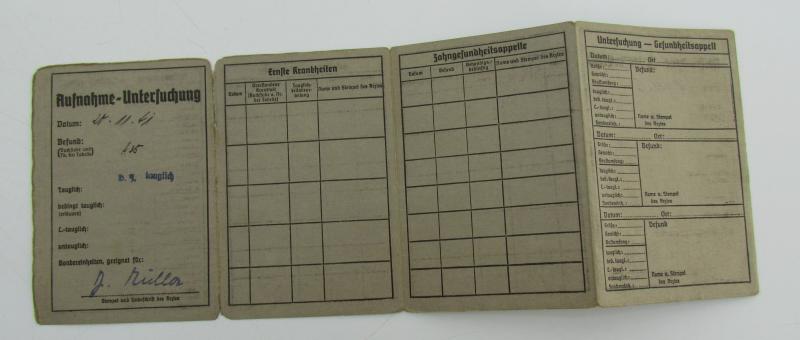 Hitlerjugend (HJ) Gesundheitspass