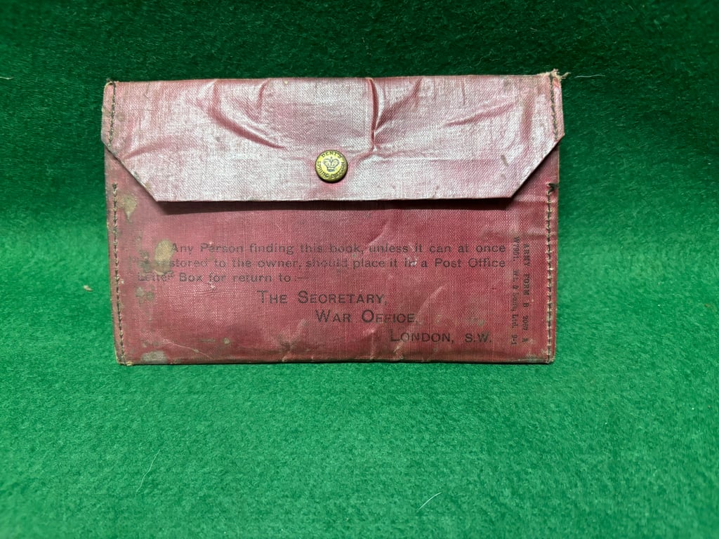 RGA Discharge Wallet, Minature Medals and Documents 123595 Gunner WS Hemsley