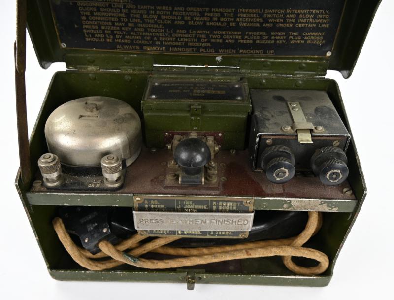 British WW2 MKV Field Telephone Set F