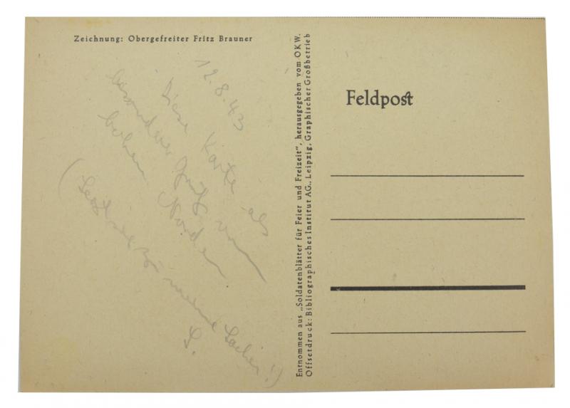 German WH Fieldpost Postcard 'Ostfront'