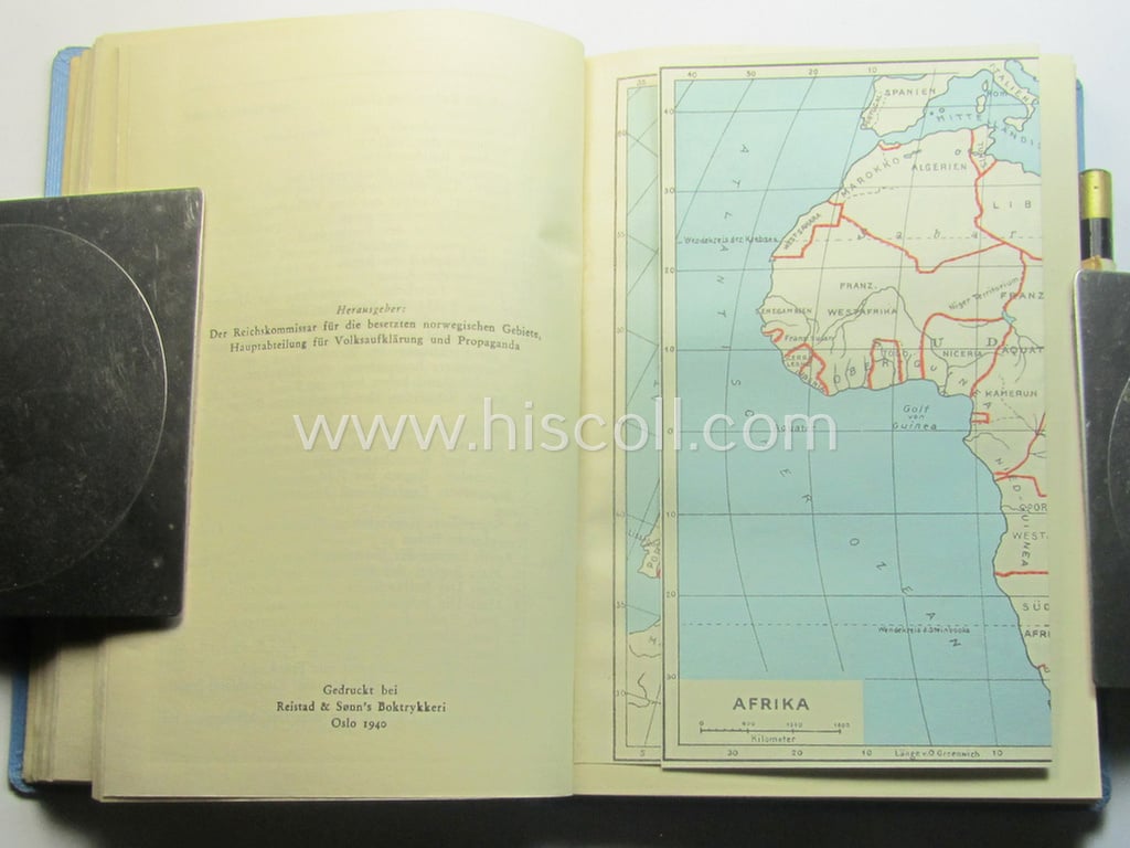 Neat - and most certainly not that often encountered! - 'Deutsche Wehrmacht'-related agenda (ie. annual diary or: 'Jahrbuch'): 'Norwegen' and that comes in a 'virtually mint' condition