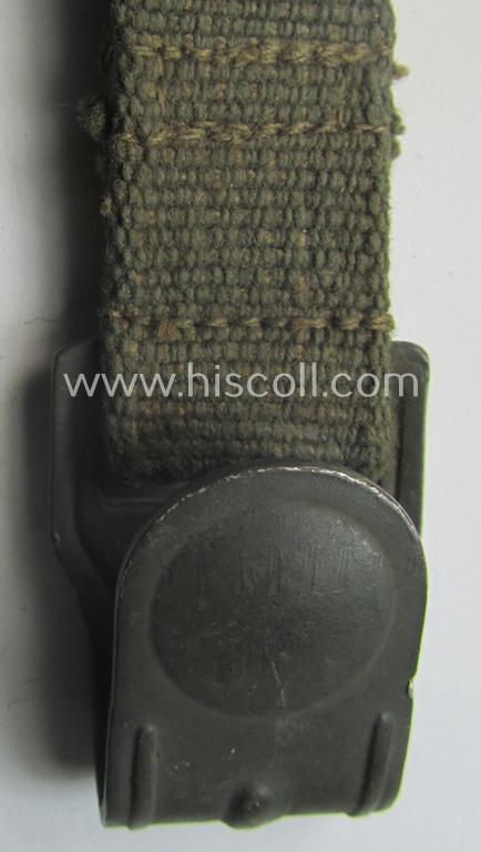 Replacement carrying-strap (ie. 'Tragelasche für Gasmaskenbuchse') as was specifically intended for usage on the German WWII-period gas-mask-cannisters being a non-maker-marked example