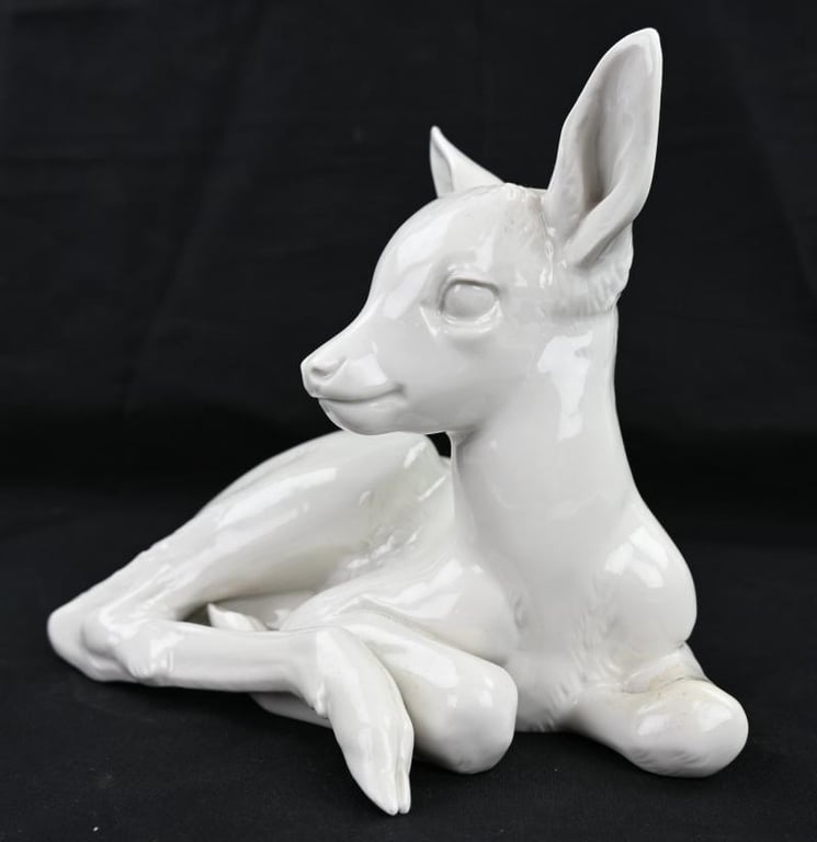 German SS Allach Porcelain 'Lying Fawn'