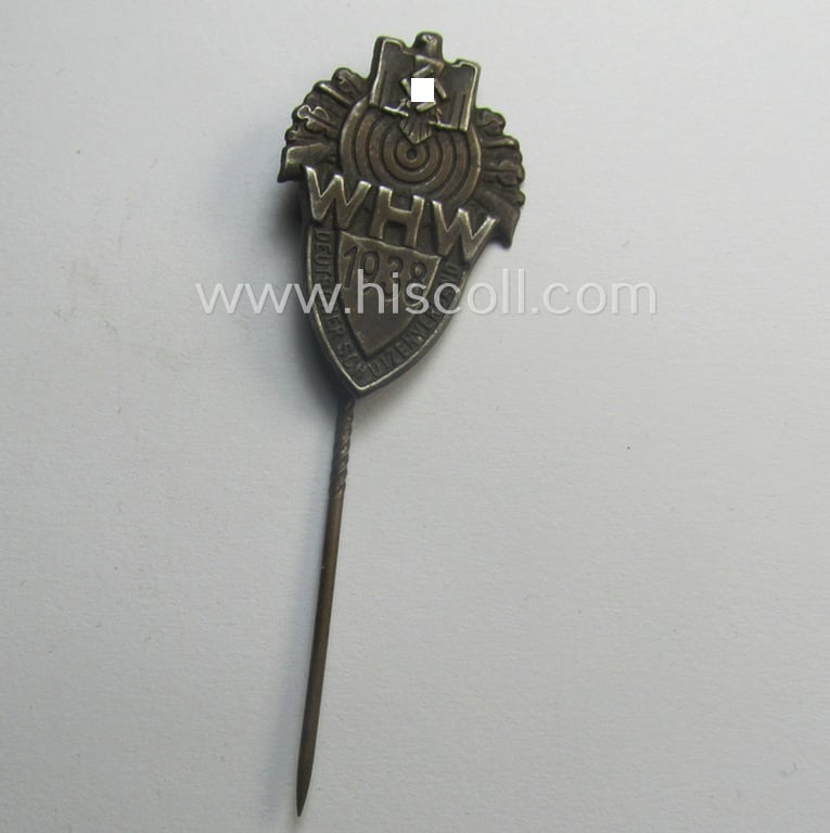 WHW- (ie. 'Winterhilfswerke'- ie. 'Opferschiessen'-) related commemorative lapel-pin entitled: 'WHW - Deutscher Schützenverband - 1938'