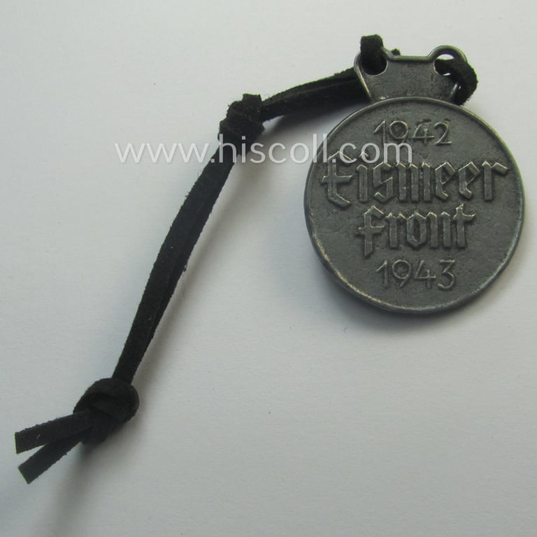 WH 'Gebirgsjäger'-related item: a semi-official, commemorative-medal (ie. talisman or 'Url') entitled: 'Eismeerfront - 1942-1943'