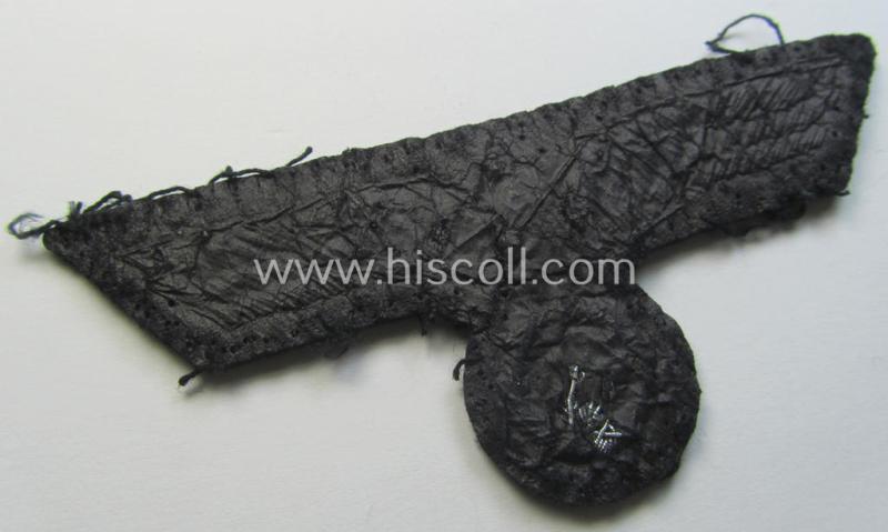 WH (Heeres) Panzer-related, officers'-type, hand-embroidered breast-eagle (ie. 'Brustadler für Offiziere') as was intended for usage onto the 'wrap-around', officers'-pattern tunics