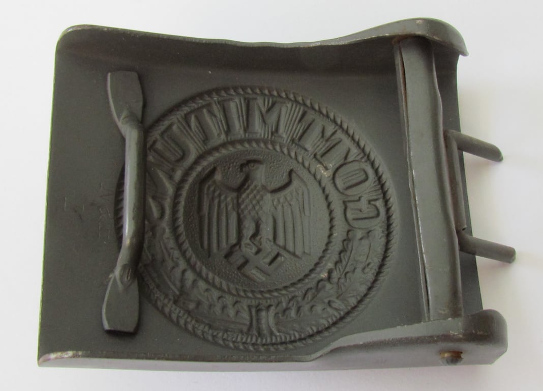 Wehrmacht Heer Late War Steel Belt Buckle – Excellent Condition