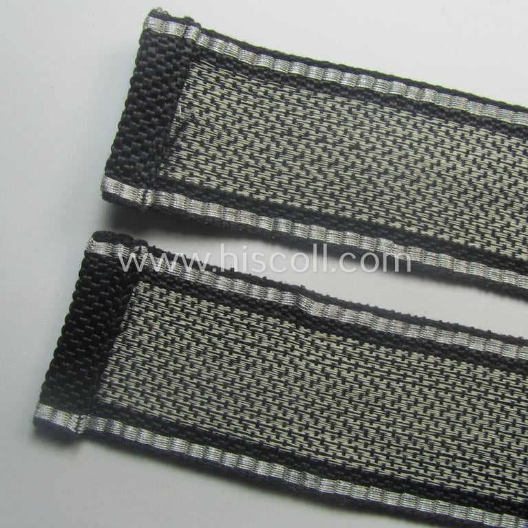 Stunning, Waffen-SS officers'-type, 1939/40-pattern cuff-title (ie. 'Ärmelstreifen') as executed in flat-wire 'BeVo'-weave-pattern (in Gothic-styled script!) for an officer within the: SS-Rgt. 'Deutschland' (2. SS-Pz-Div. "Das Reich")