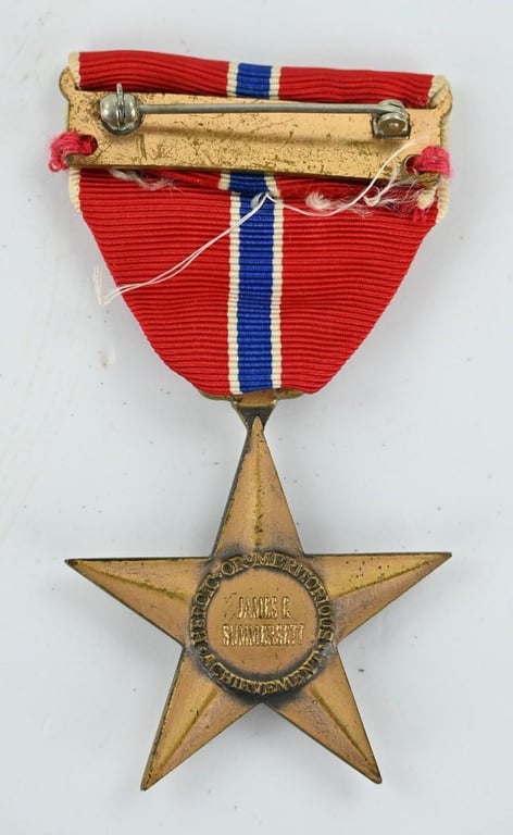 US WW2 Named Bronze Star medal in Case 'James E. Summerset'