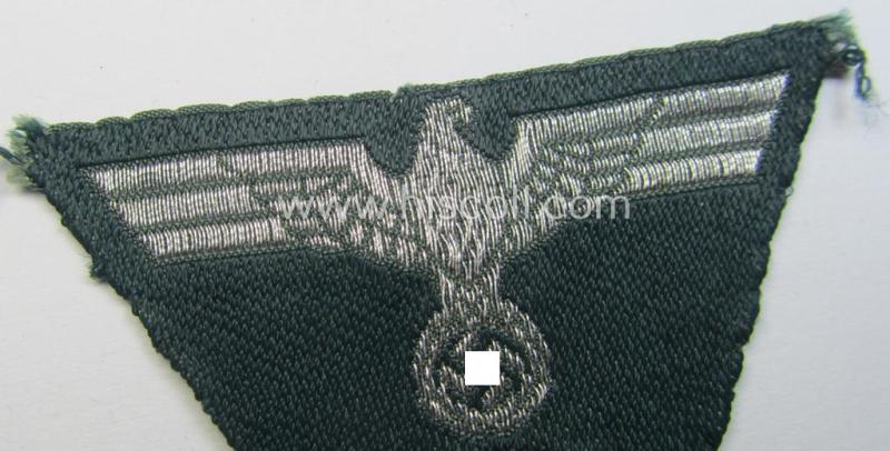 WH (Heeres) officers'-type: 'M41/M43-pattern'-cap-eagle/cocarde (cap-trapezoid or: 'Mützentrapez') as was intended for usage on the: 'M-41 o. 43'-model, officers'-type field-caps (ie. 'Einheitsfeldmützen')
