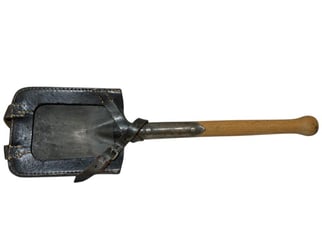German WWII Entrenching Tool Carrier + straight shovel
