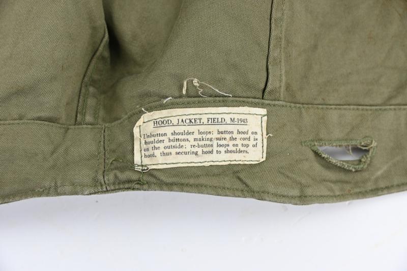 US WW2 M43 M-1943 Combat Jacket Hood