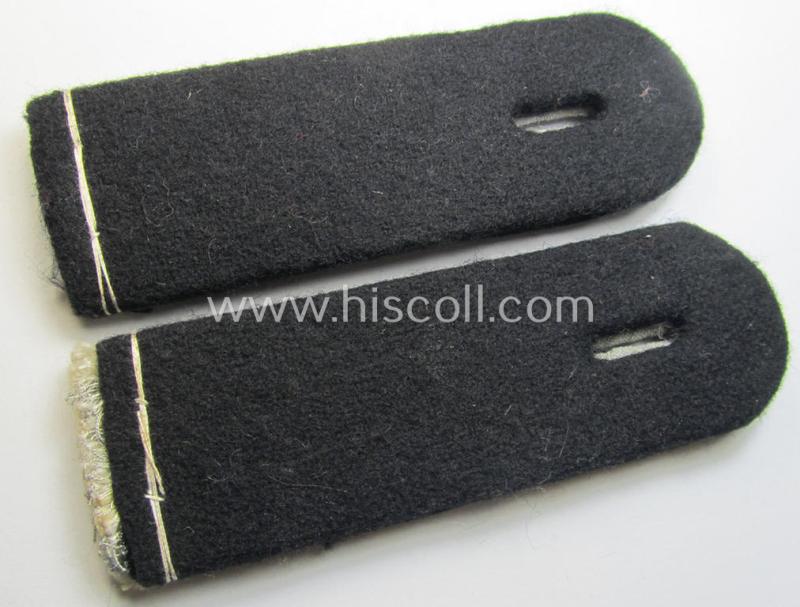 Attractive - and fully matching! - pair of Waffen-SS, junior-officers'-type shoulderboards as was intended for usage by an: 'Untersturmführer' (ie. lieutnant) who served within the: 'Waffen-SS Pionier-Truppen'