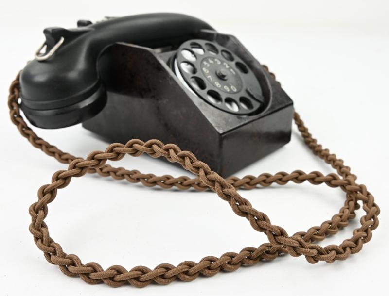 German WH Military Bakelite Desk Rotary Telephone 1942