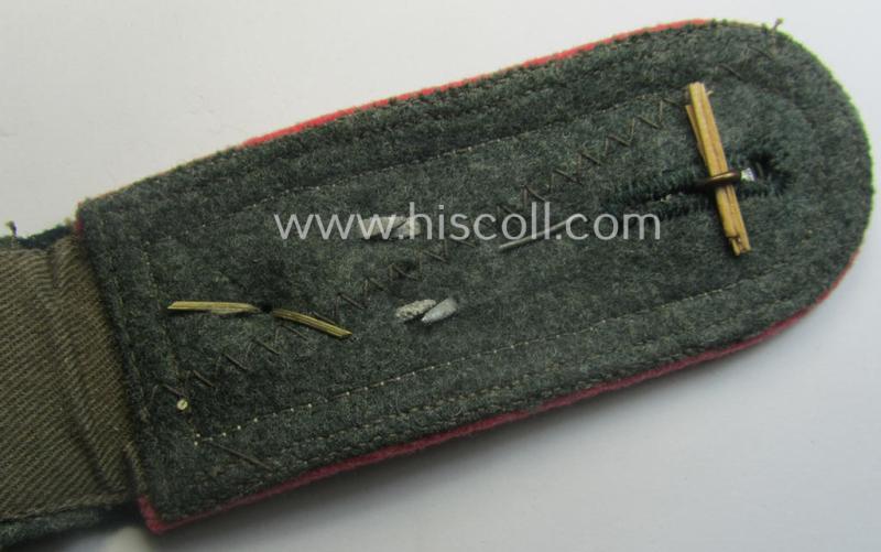 Single - neatly 'cyphered'! - WH (Heeres) early-war-period- (ie. 'M40'-pattern) NCO-type shoulderstrap as was intended for usage by a: 'Feldwebel des Panzerjäger-Abtgs. o. Rgts. 14'