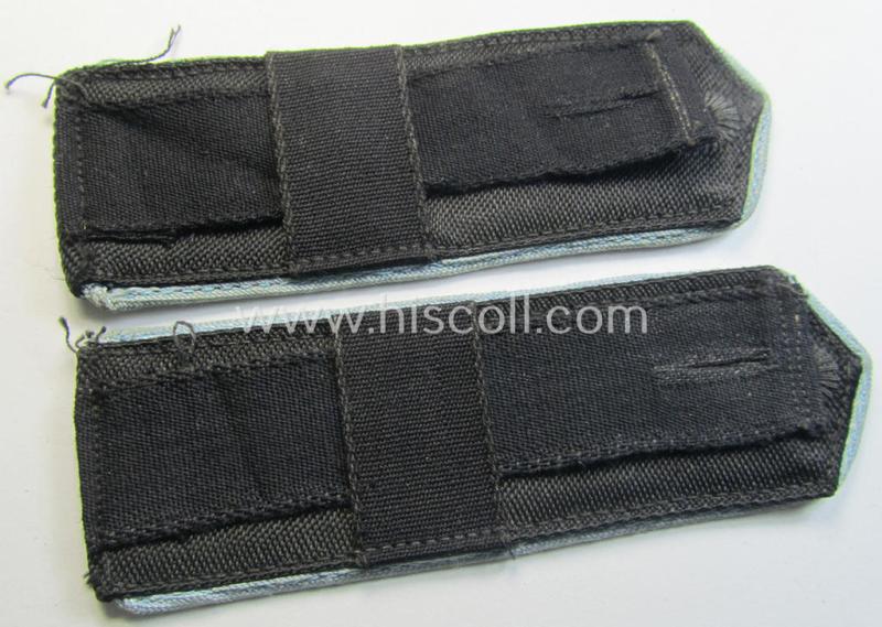 Neat - and fully matching! - pair of light-blue-piped, so-called: 'Flieger-HJ' (ie. 'Flieger-Hitlerjugend'-) shoulderstraps, as was intended for usage by a: 'Hitlerjunge' who served within: 'Bann 664' (664 = 'Litzmannstadt / Land-Lentschütz...