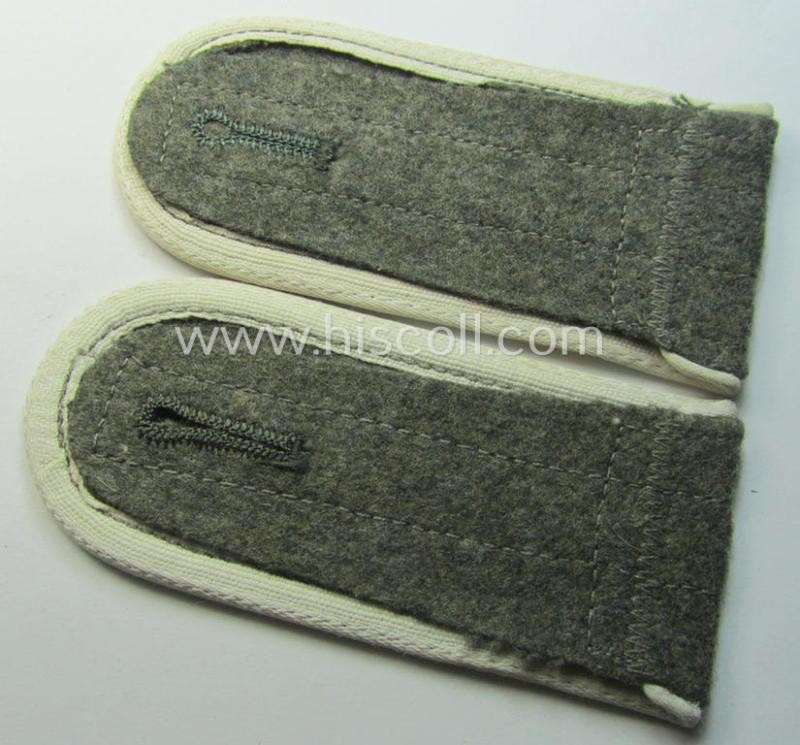 Pair of later-war-period, so-called: 'M44'-pattern, 'simplified' WH (Heeres) EM-type shoulderstraps: 'Soldat der Infanterie-Trpn.'