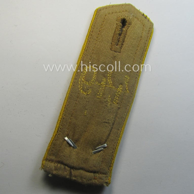 Early-pattern, 'HJ'- (ie. 'Hitlerjugend'-) shoulderstrap for usage by a: 'HJ-Scharführer' who was attached to the: 'Oberbann 2 - Bann 449' (Bann 449 = 'Bann Gandersheim' situated in the 'Gebiet Nord-Niedersachsen')