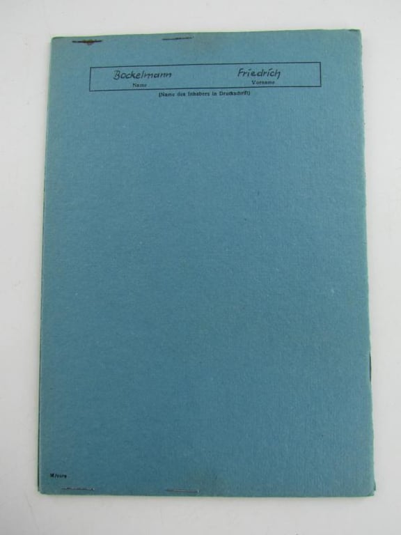 NSFK Nat.Soc. Air Corps Service Book Named