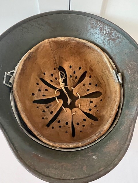 WWII GERMAN M35 WEHRMACHT HELMET NAMED.