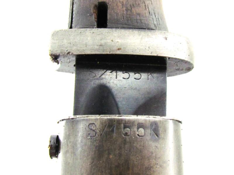 K98 Bayonet (Seitengewehr) With Matching Scabbard and Frog S/155K
