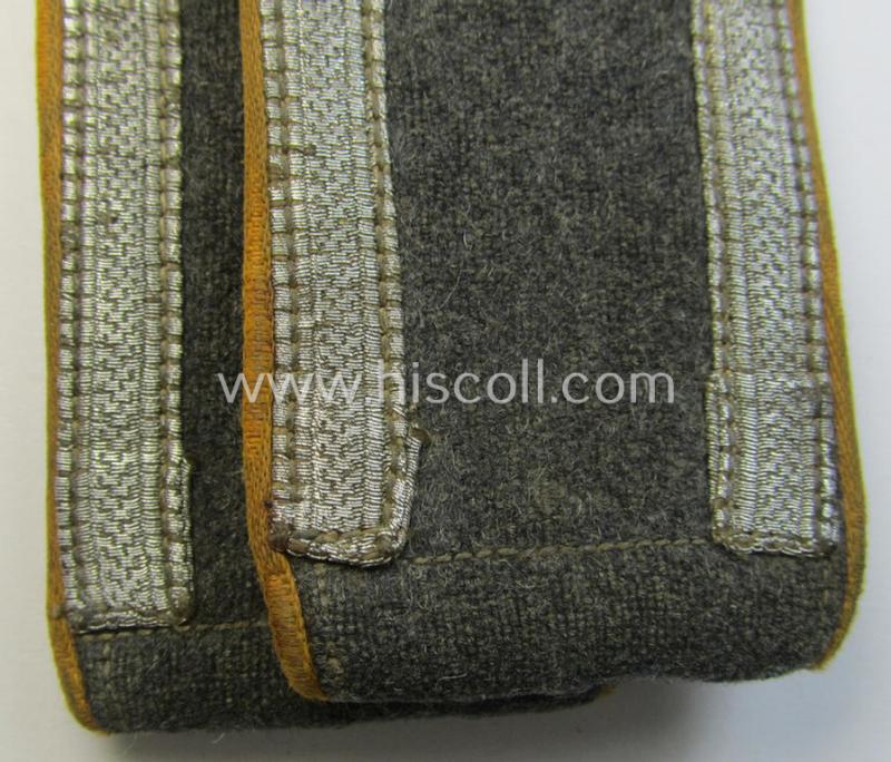 Neat - and fully matching! - pair of mid- (ie. later-) war-period (and unusually smaller-sized!) WH (Luftwaffe) NCO-type shoulderstraps as was intended for usage by an: 'Unteroffizier der Flieger o. Fallschirm-Truppen'