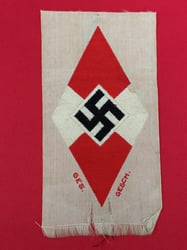 SUPERB WW2 GERMAN HITLER YOUTH LARGE CLOTH BADGE...