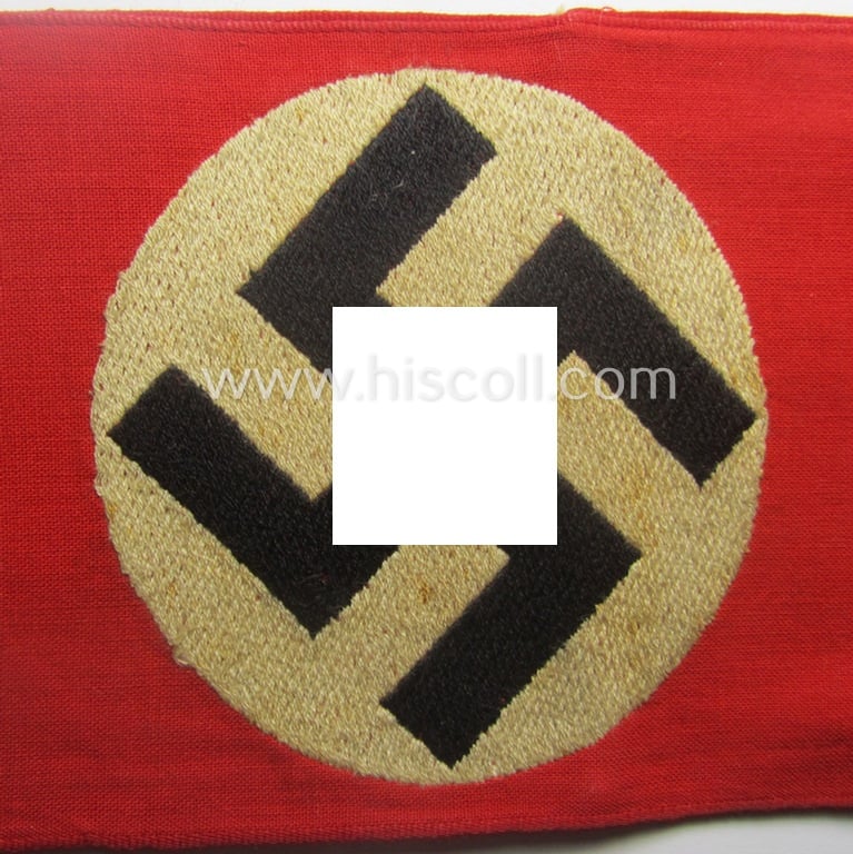 N.S.D.A.P.-related party-armband (ie. 'Armbinde') being of the 'entirely woven'-pattern