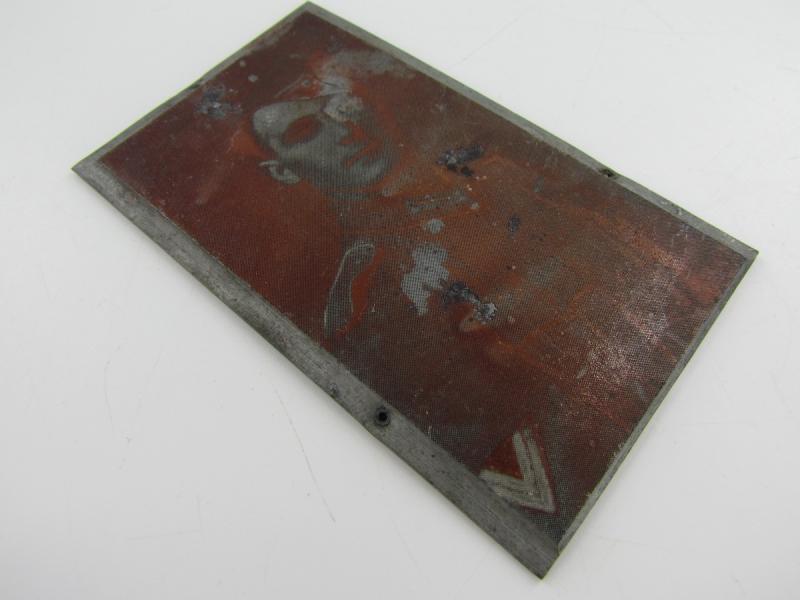 Original German Newspaper Photo “Druckplatte” (printing plate)