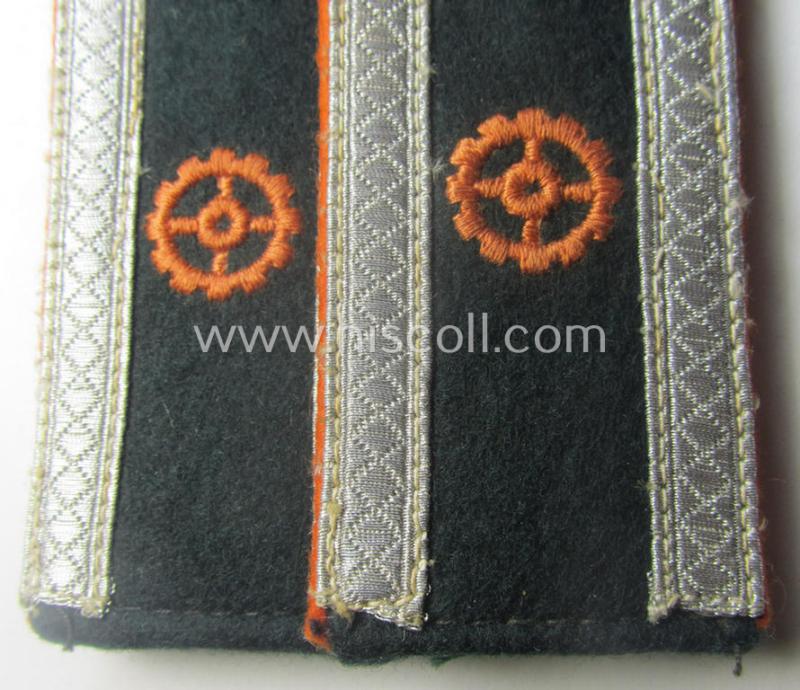 Pair of WH (Heeres) early-war-period- (ie. 'M40'-pattern) and neatly 'cyphered', NCO-type shoulderstraps as was intended for usage by an: 'Unteroffizier eines Feld-Ingenieur-Abts. des Heeres'