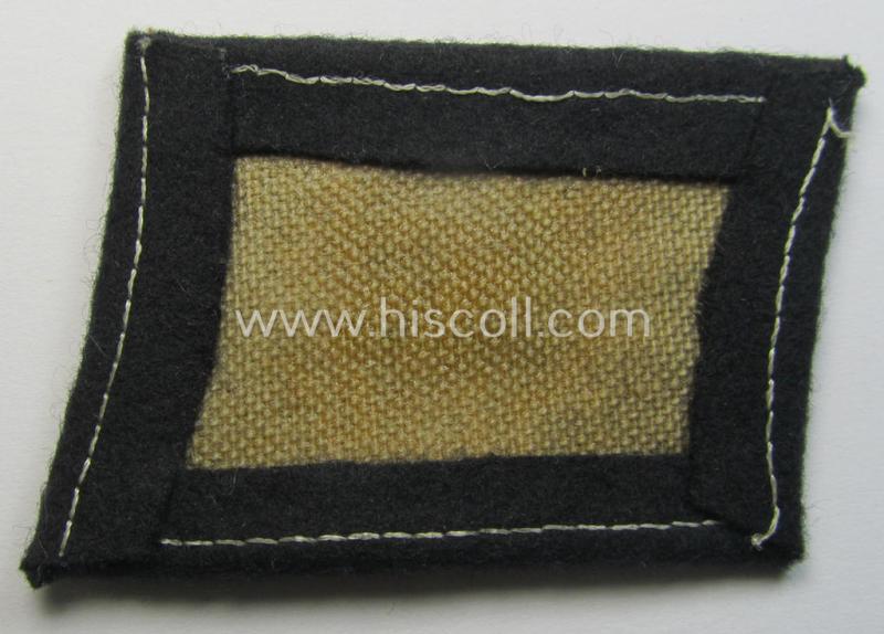 Neat - and actually not that easily found! - Waffen-SS, so-called: 'RzM-styled', enlisted-mens'- ie. NCO-type collar-tab as was specifically intended for usage by soldiers (ie. NCOs) of the: '15. Waffen-Gren.-Division der SS "lett. Nr.1"