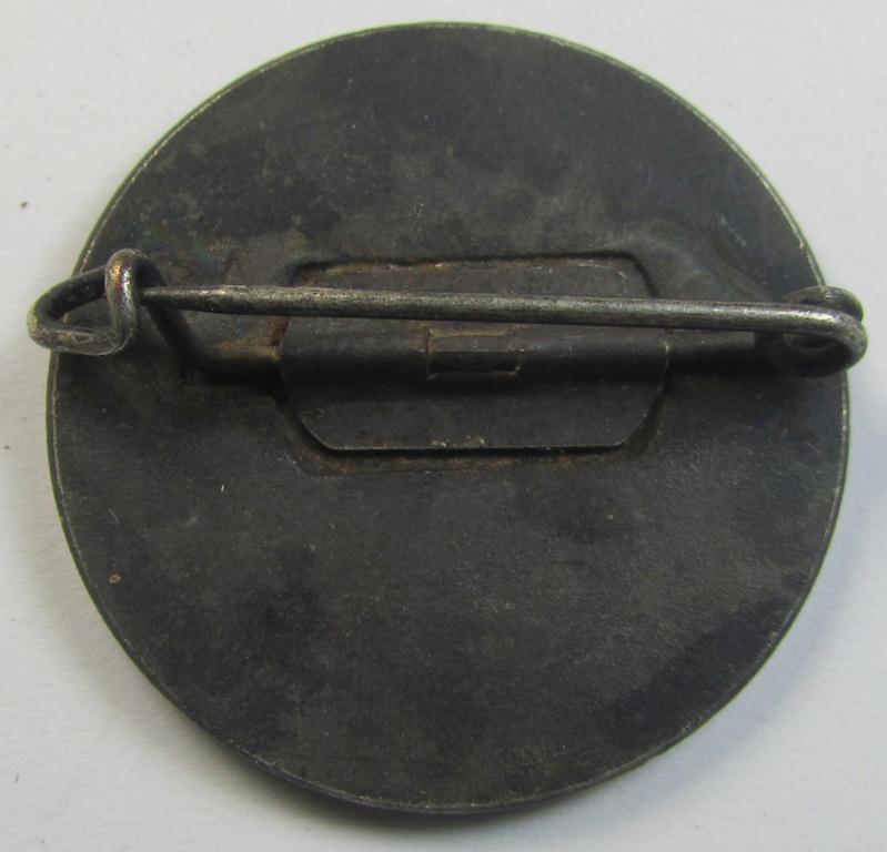 Superb - and scarcely encountered! - commemorative (and I deem) 'Buntmetall'-based 'HJ'-related 'tinnie' being a non-maker-marked example depicting a mountain-scene and flying 'HJ-Fahne' coupled with the text: 'Hochland-Lager 1935 - Lengries...