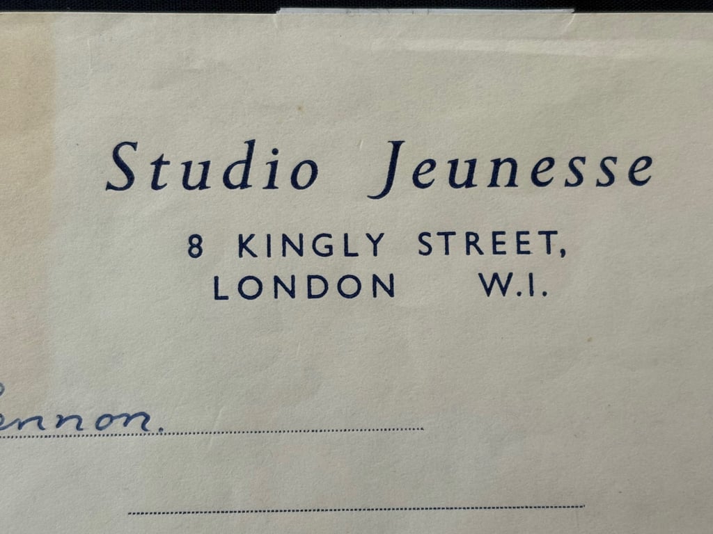 VERY RARE JOHN LENNON (BEATLES) HAND SIGNED RECEIPT DECEMBER 1st  1966.