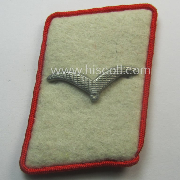 Attractive - and fully matching! - pair of WH (Luftwaffe) bright-red-piped, EM- (ie. NCO-) type collar-patches (ie. 'Kragenspiegel') as was intended for usage by a member within one of the units of the: 'Hermann Göring-Div.'