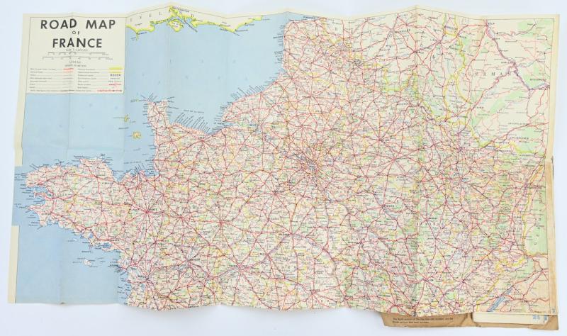 US WW2 Roadmap of France 1944