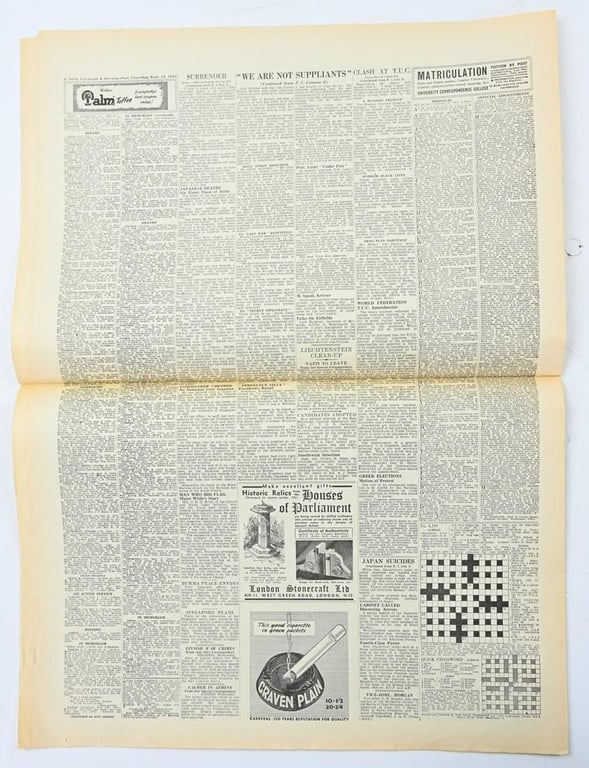 British WW2 Newspaper 'The Daily Telegraph'