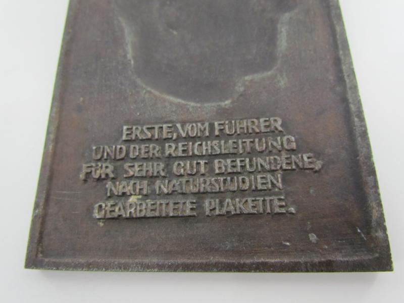 Adolf Hitler Award Plaque for NSDAP Officials
