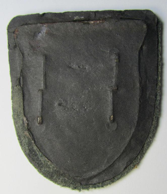 Attractive - albeit minimally rust-stained - WH (Heeres ie. Waffen-SS) 'Krim'-campaign-shield (as was produced by a by me unidentified maker) and that comes in a presumably issued - albeit 'virtually mint', condition