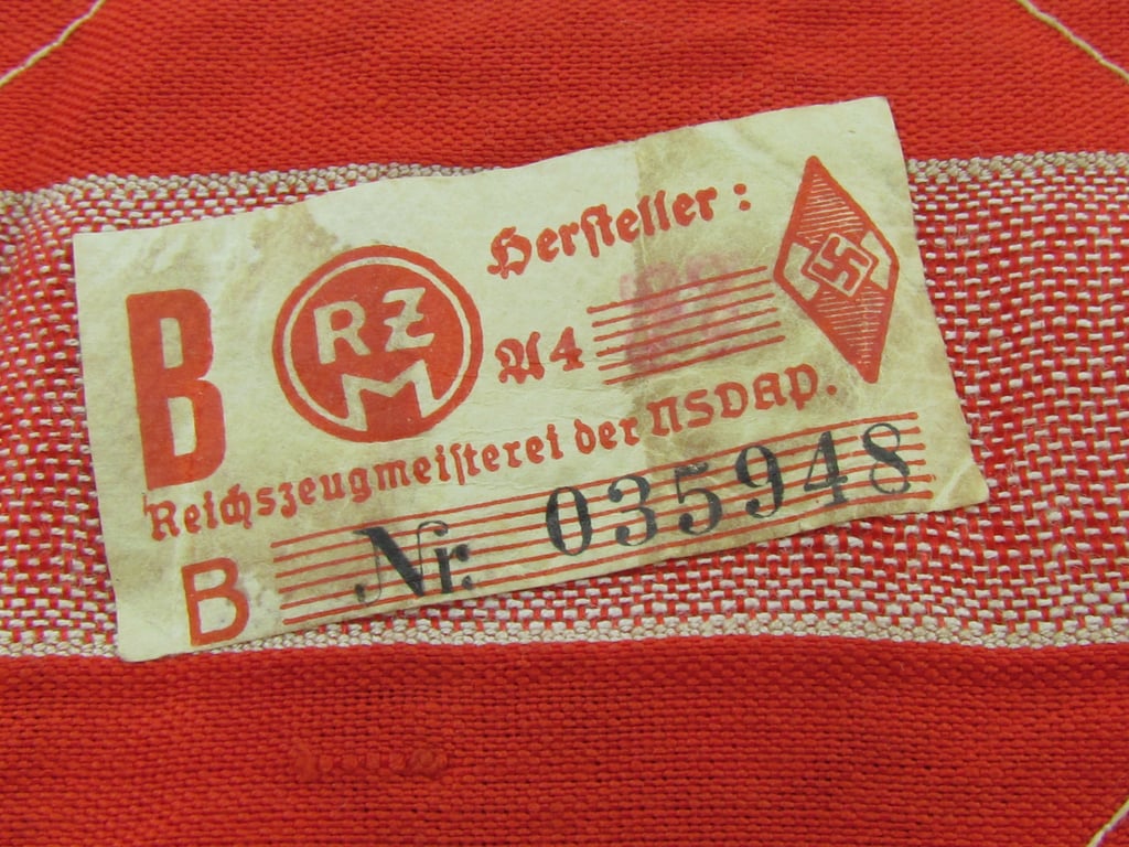Hitler-Jugend Member's Armband with RZM Tag
