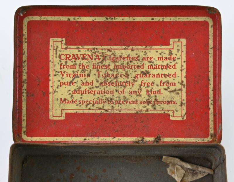 British WW2 Period 'Craven A' Virginia Cigarettes Tin box